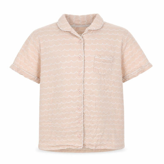 George Girls Pink Geometric Cotton Top Pyjama Top Size 11-12 Years  Button