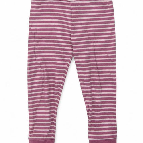 Mothercare Girls Purple Striped Cotton  Pyjama Pants Size 2-3 Years