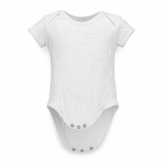 Dunnes Stores Baby White  Cotton Babygrow One-Piece Size 0-3 Months  Button