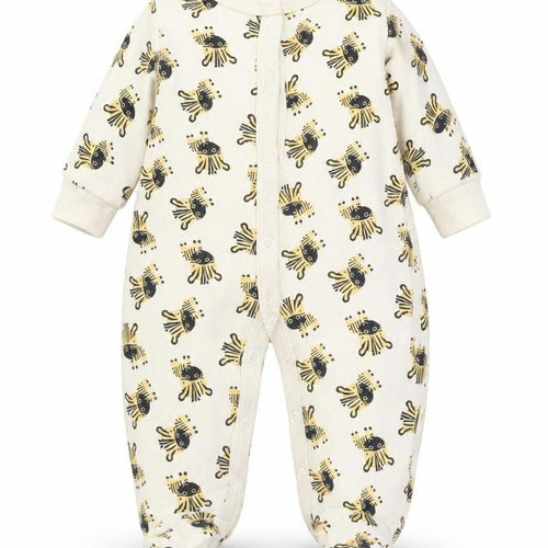 Rockabye-Baby Baby White Geometric Cotton Babygrow One-Piece Size Newborn  Button