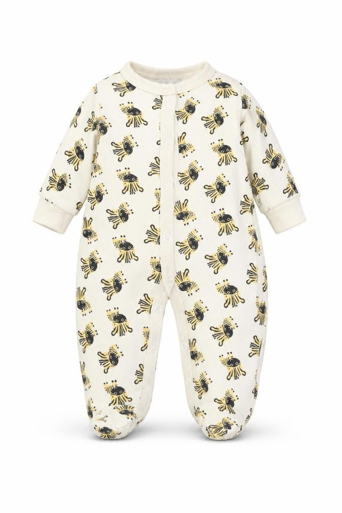 Rockabye-Baby Baby White Geometric Cotton Babygrow One-Piece Size Newborn  Button