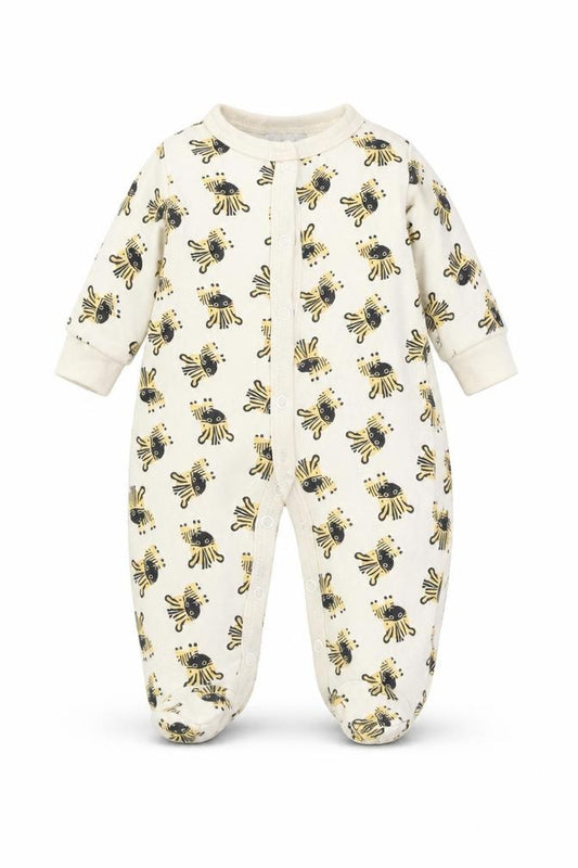 Rockabye-Baby Baby White Geometric Cotton Babygrow One-Piece Size Newborn  Button