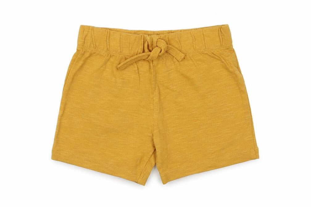 F&F Baby Yellow  Cotton Cropped Trousers Size 12-18 Months  Drawstring
