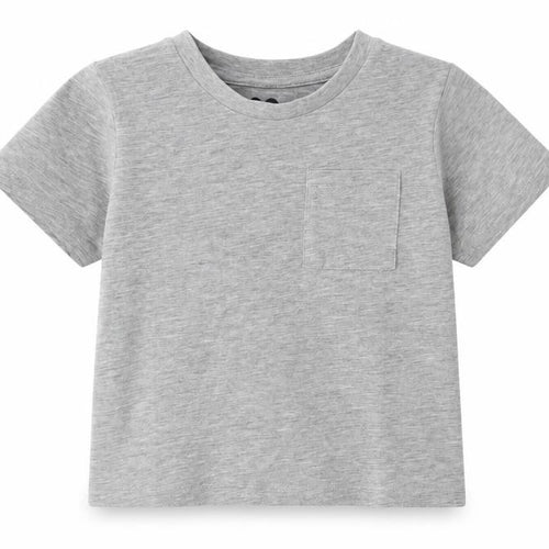 Very Baby Grey  Cotton Basic T-Shirt Size 18-24 Months Crew Neck