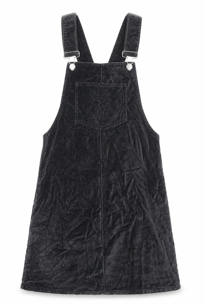 Primark Womens Grey  100% Cotton Dungaree One-Piece Size 4  Buckle