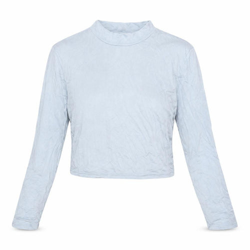 SheIn Womens Blue   Cropped T-Shirt Size L Round Neck