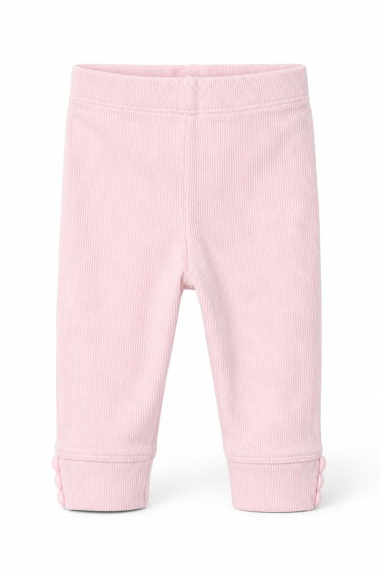 Front view of Tu girls’ pink cotton capri trousers, size 3-6, months pullover