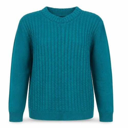 reflect knitwear Womens Green Crew Neck Geometric Acrylic Pullover Jumper Size M