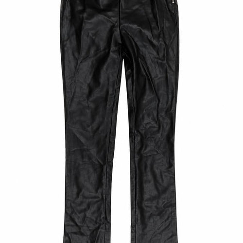 Zara Womens Black  Acrylic Trousers  Size 24 in  Regular Zip