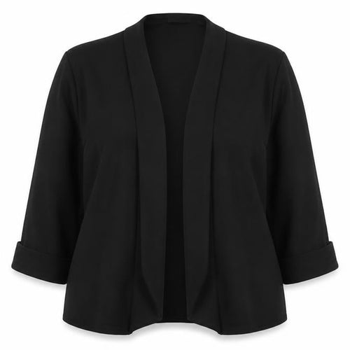 C.M.D Womens Black V-Neck  Polyester Cardigan Jumper Size XL