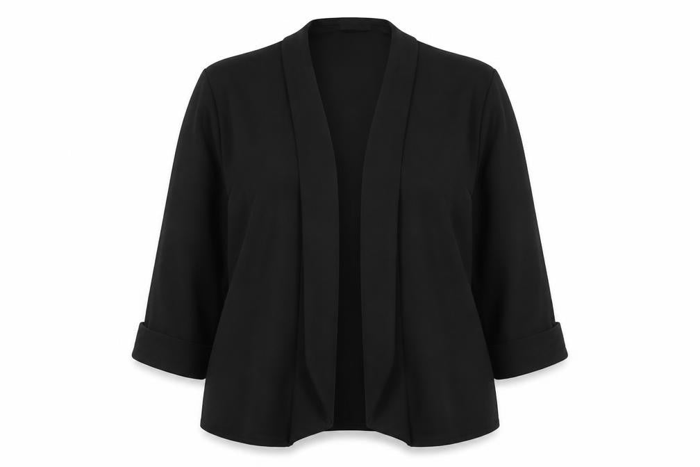 C.M.D Womens Black V-Neck  Polyester Cardigan Jumper Size XL