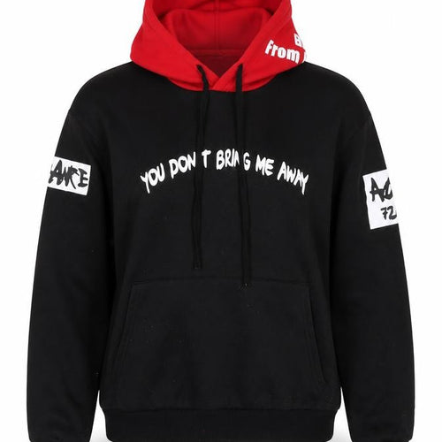 SheIn Womens Black  Polyester Pullover Hoodie Size M  Pullover - Escape From Standard Don't Bring Me Away