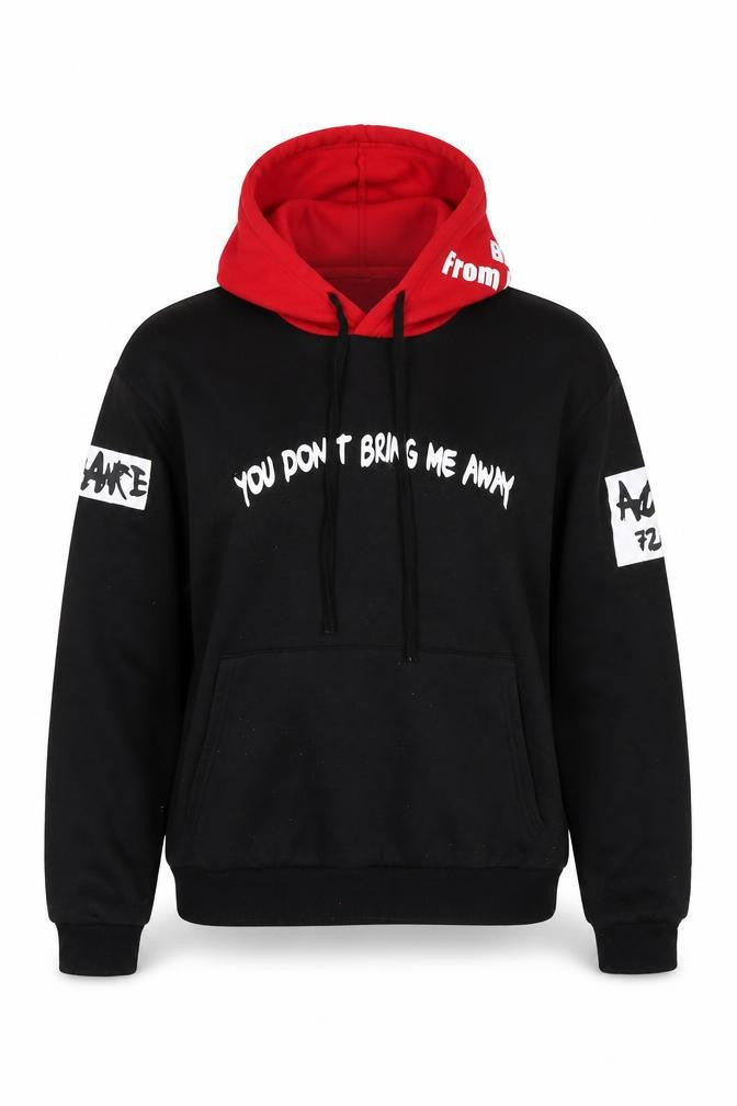 SheIn Womens Black  Polyester Pullover Hoodie Size M  Pullover - Escape From Standard Don't Bring Me Away