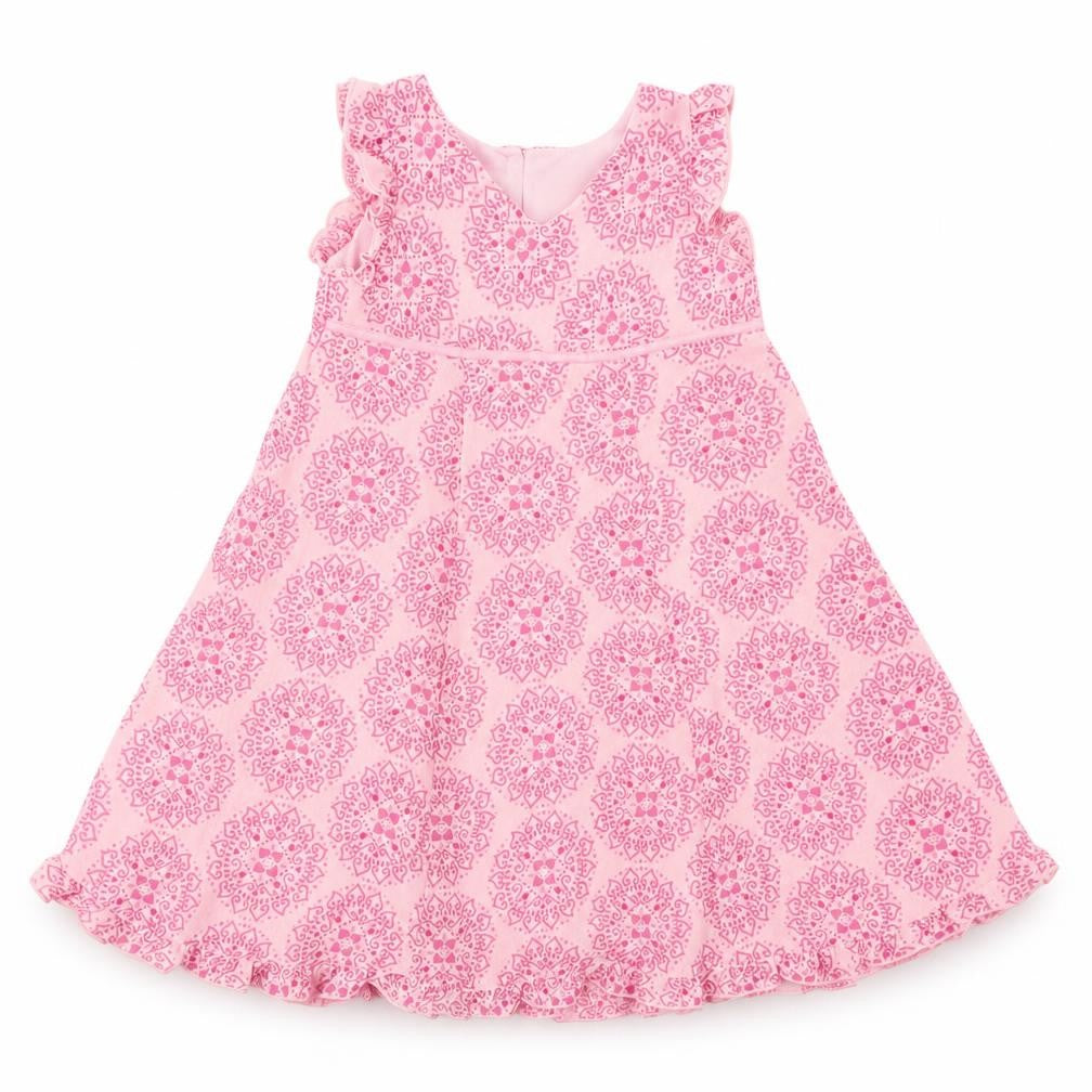 Mothercare Girls Pink Batik Polyester A-Line  Size 12-18 Months  V-Neck Button