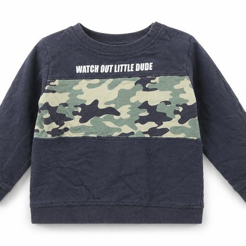 So Cute Boys Grey Camouflage Cotton Basic T-Shirt Size 18-24 Months Collared Snap