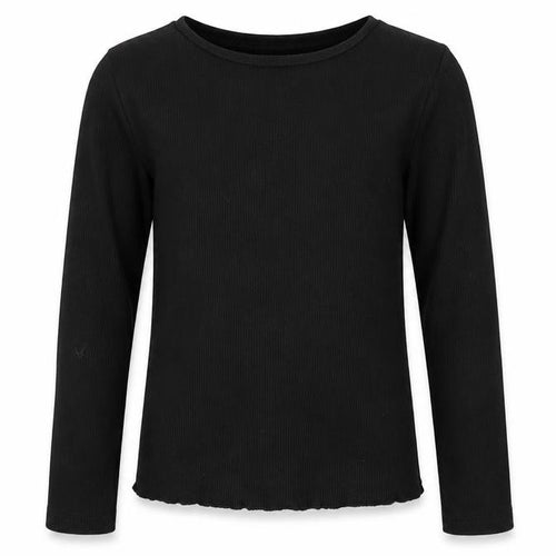 Angel Girls Black  Polyester Jersey Casual Size 3-4 Years Round Neck Pullover