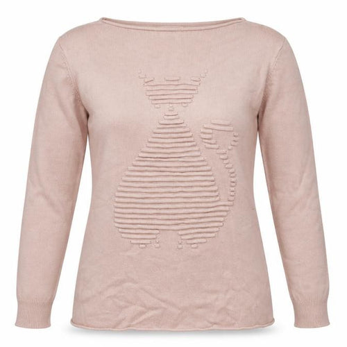 Lucy Sparks Womens Pink Round Neck  Viscose Pullover Jumper Size S