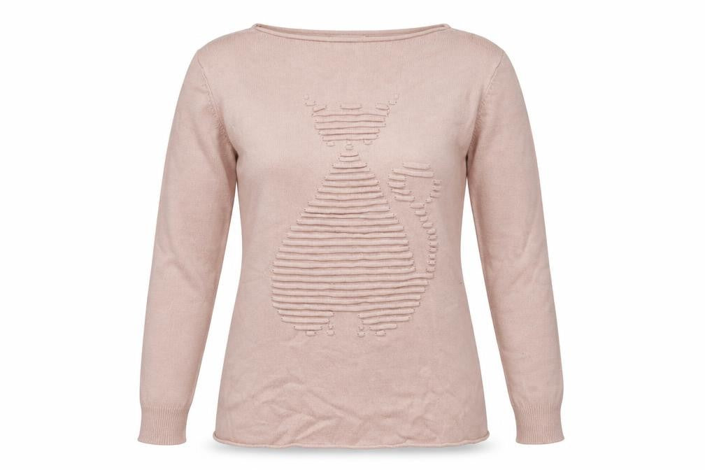 Lucy Sparks Womens Pink Round Neck  Viscose Pullover Jumper Size S