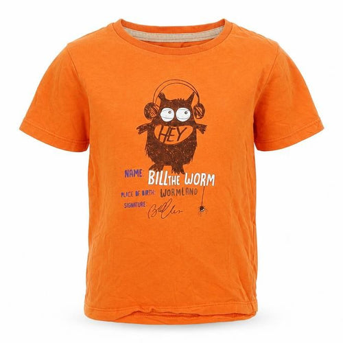 Cool Club Boys Orange  Cotton Pullover Polo Size 4 Years Crew Neck Pullover - Wormland