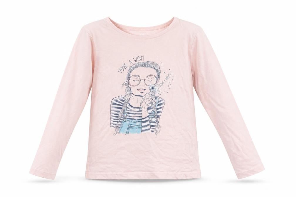 Primark Girls Pink  Cotton Basic T-Shirt Size 9-10 Years Crew Neck Pullover - Make A Wuish