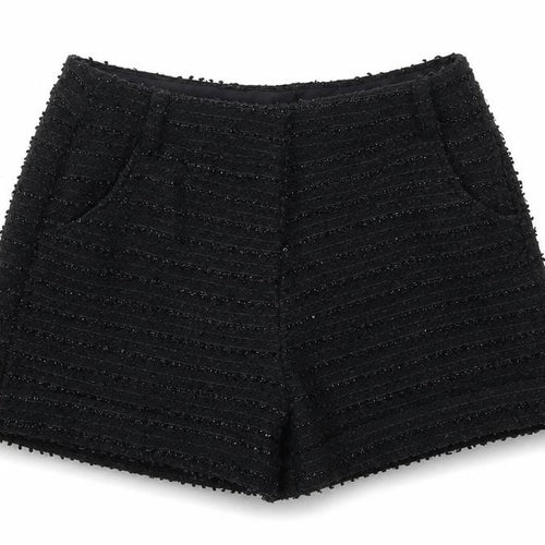 George Girls Black  Polyester Mom Shorts Size 6-7 Years  Regular Hook & Eye