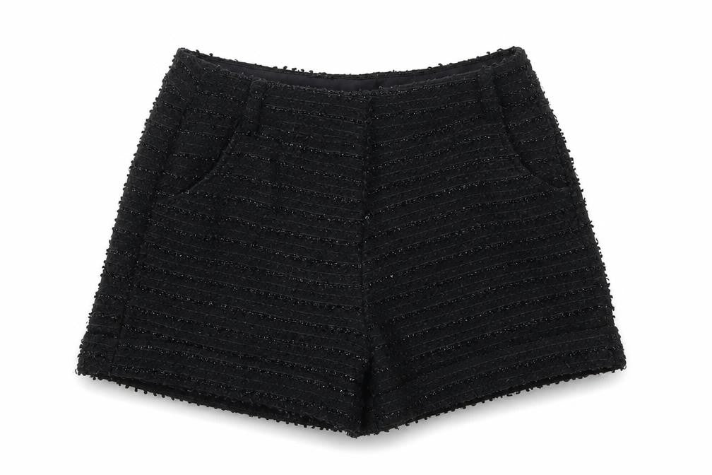 George Girls Black  Polyester Mom Shorts Size 6-7 Years  Regular Hook & Eye