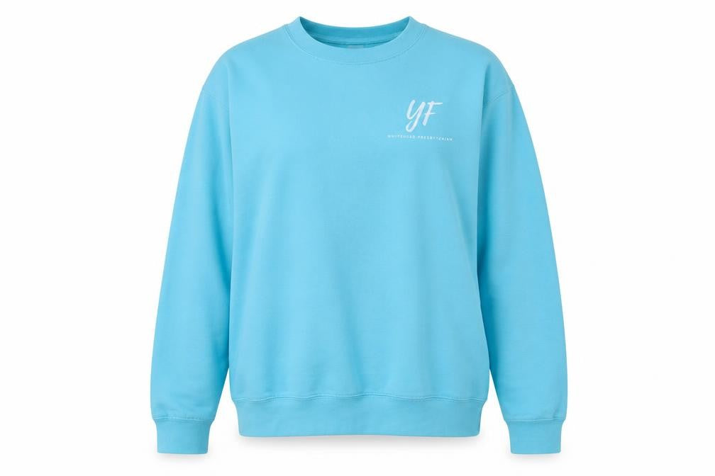 Awdis Womens Blue  Cotton Pullover Sweatshirt Size M  Pullover - whitehead presbyterian
