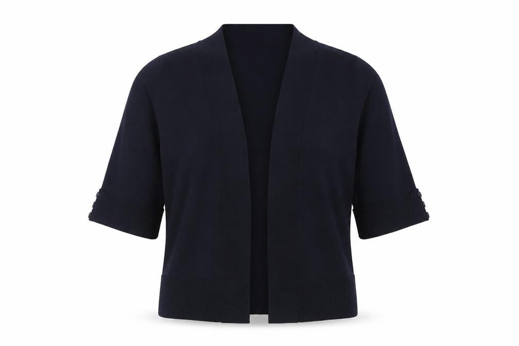 Wallis Womens Blue V-Neck  Cotton Cardigan Jumper Size S