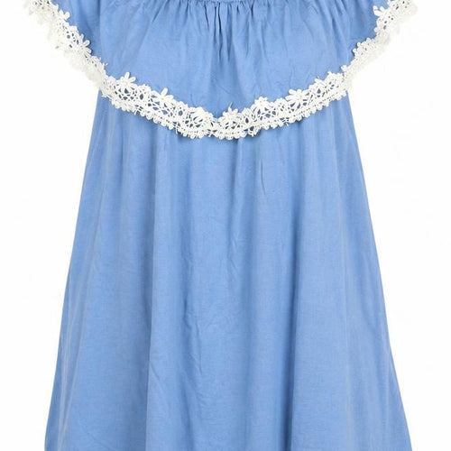 New Look Womens Blue  Acrylic Trapeze & Swing  Size 12  Off the Shoulder