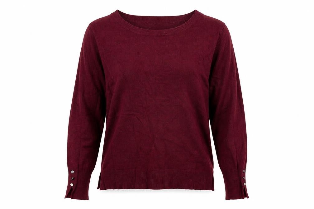 Dunnes Stores Womens Purple Boat Neck  Viscose Pullover Jumper Size S