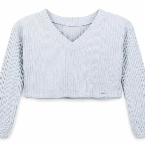 Gilly Hicks Womens Blue  Polyester Pullover Sweatshirt Size XS   - Cropped
