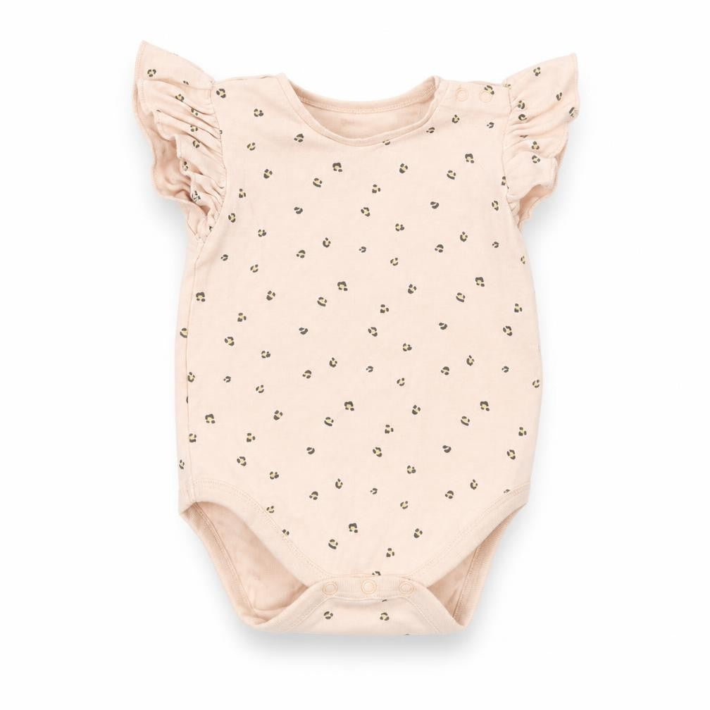 NEXT Baby Beige Animal Print Cotton Babygrow One-Piece Size 6-9 Months  Snap