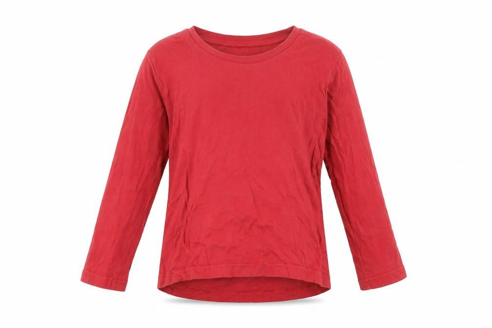 Dunnes Girls Red  Cotton Basic Polo Size 5 Years Crew Neck Pullover