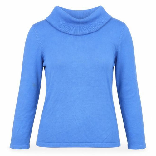 Marks and Spencer Womens Blue Roll Neck  Acrylic Pullover Jumper Size 14