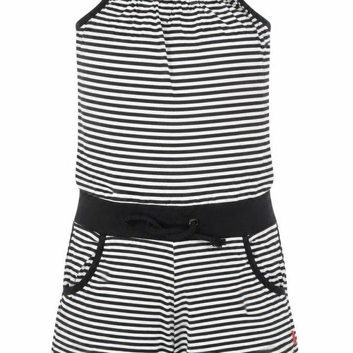 name it Girls Black Striped Cotton Playsuit One-Piece Size 10-11 Years  Drawstring