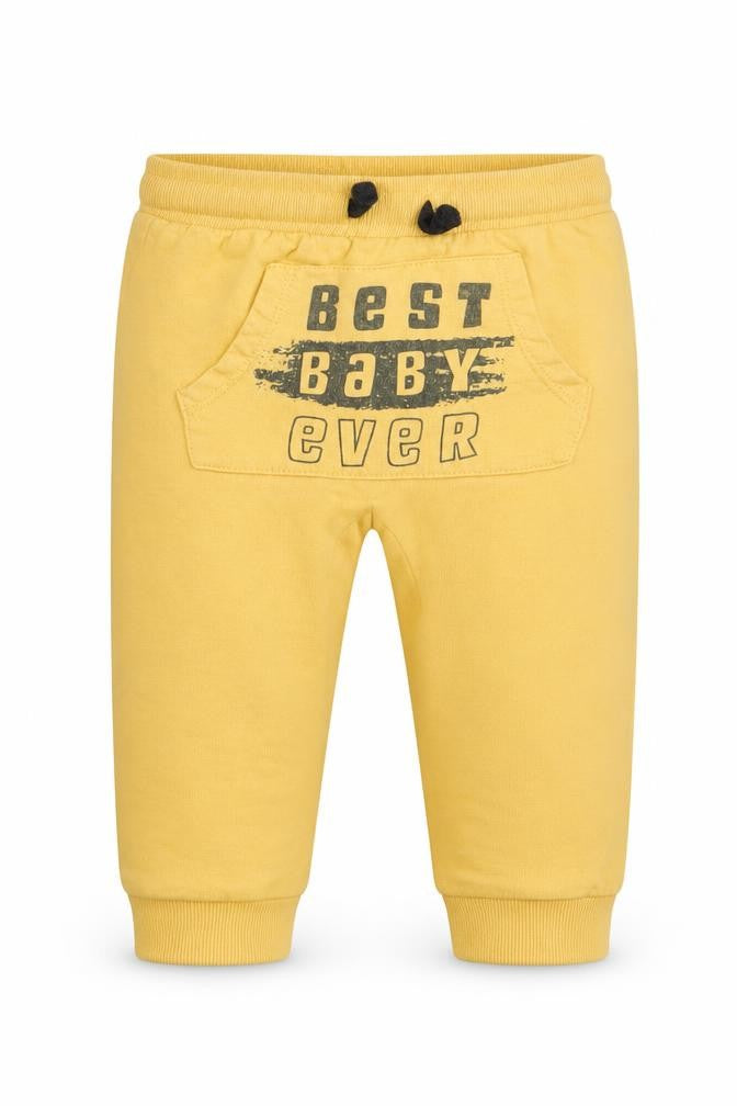So cute  Boys Yellow  100% Cotton Sweatpants Leggings Size 12-18 Months  Drawstring