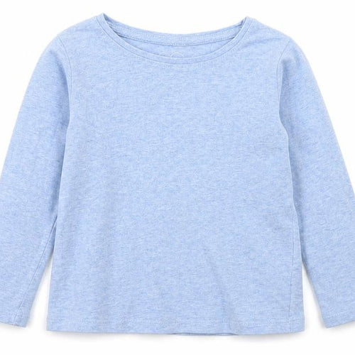 E-vie Angel Girls Blue  Cotton Basic T-Shirt Size 3 Years Crew Neck