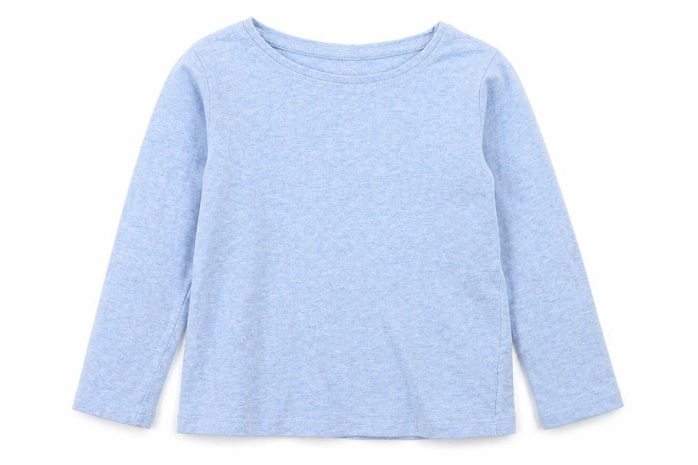 E-vie Angel Girls Blue  Cotton Basic T-Shirt Size 3 Years Crew Neck