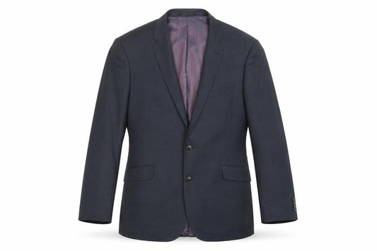 Front view of Matalan men’s blue jacket blazer, size 42, button