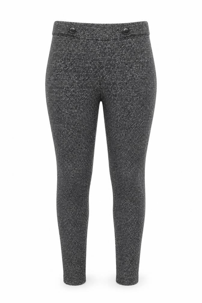 Front view of Tu women’s grey polyester jegging leggings, size UK 8, 29-inch leg