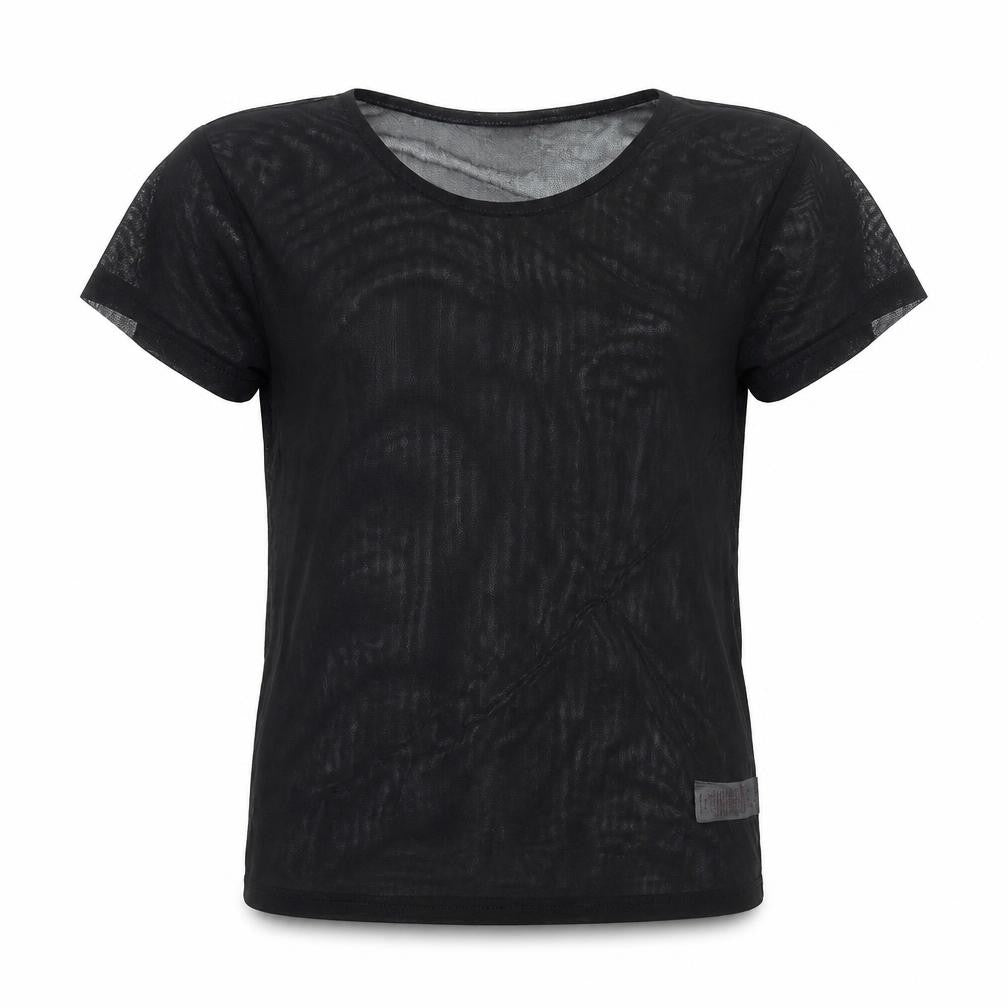 F&F Girls Black  Polyester Pullover T-Shirt Size 9-10 Years Crew Neck Pullover