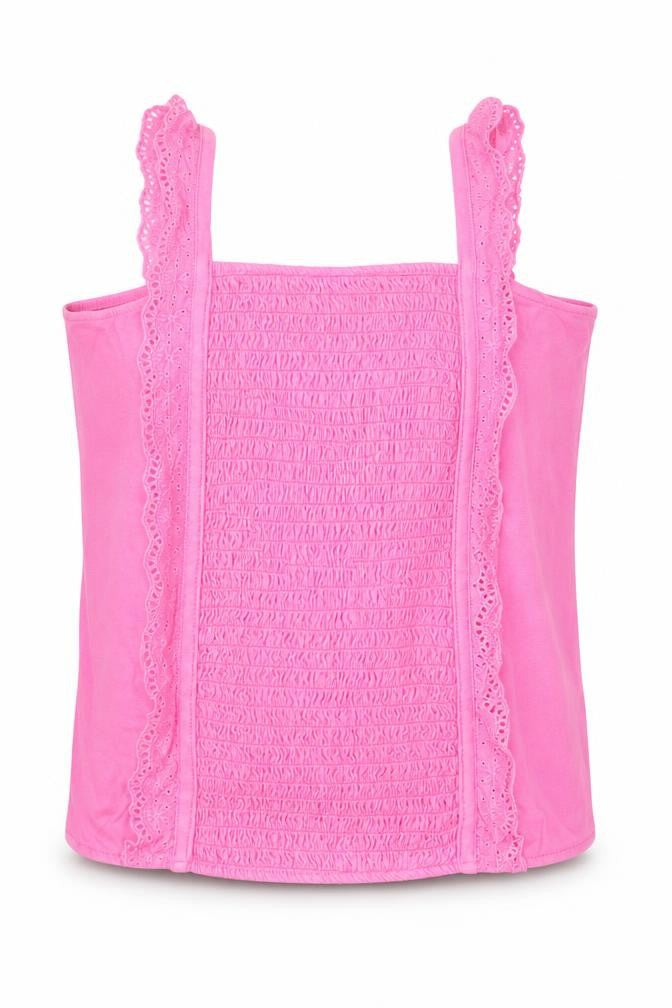 Justice Girls Pink  Cotton Basic Tank Size 12-13 Years Square Neck Pullover