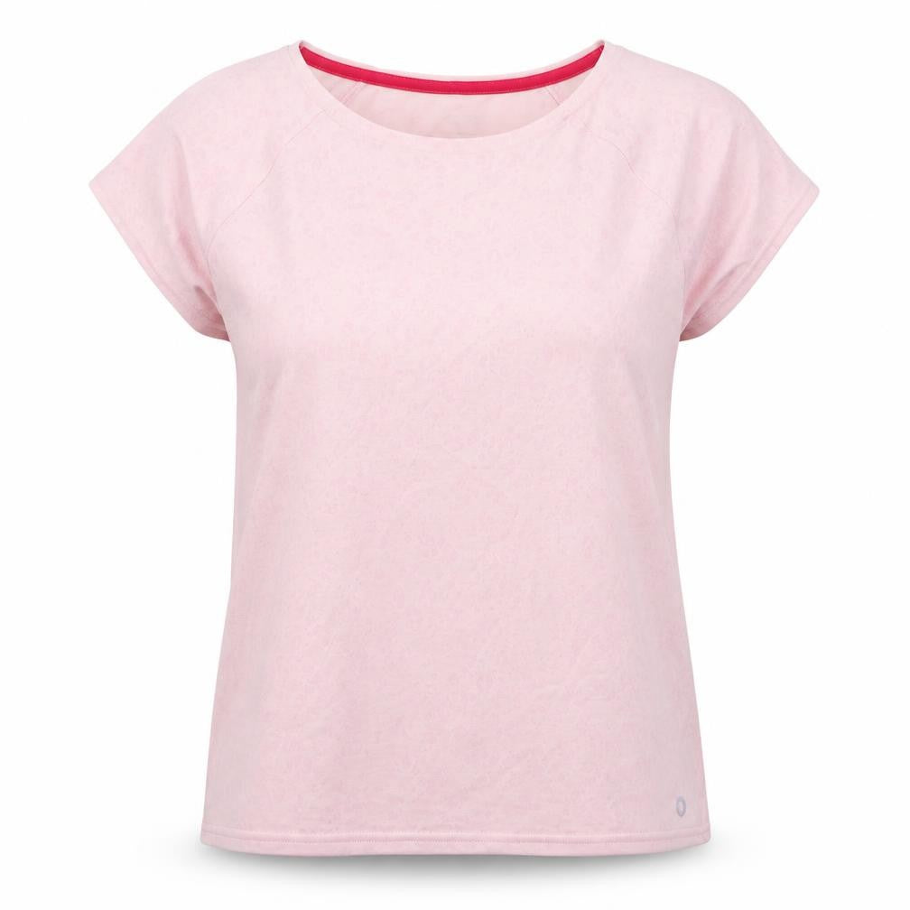 Marks and Spencer Womens Pink Animal Print Polyester Basic T-Shirt Size 12 Round Neck