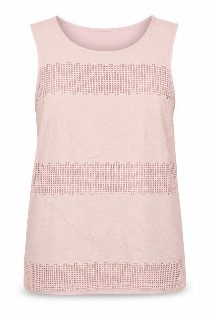Dunnes Stores Womens Pink Floral Cotton Jersey Tank Size 14 Round Neck