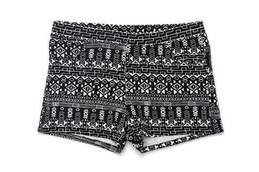 H&M Womens Multicoloured Geometric Cotton Sweat Shorts Size M L3 in Regular