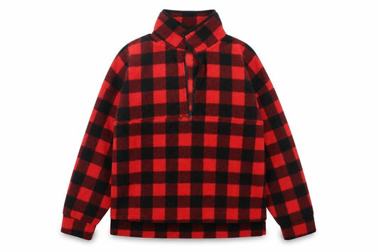 Front view of Primark women’s multicoloured check polyester pullover sweatshirt, size UK 6