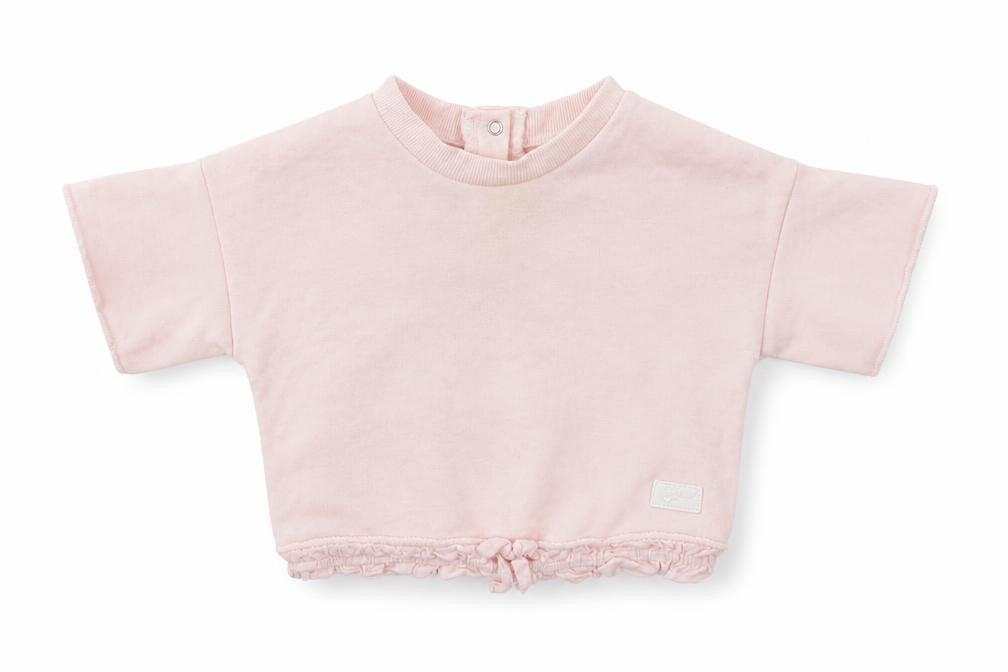 7 For All Mankind Girls Pink  Cotton Pullover Jumper Size 12-18 Months  Snap