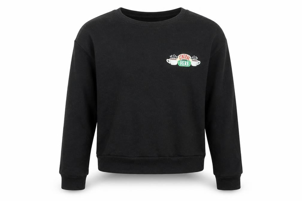 New Look Girls Black  Cotton Pullover Sweatshirt Size 12-13 Years   - Central Perk