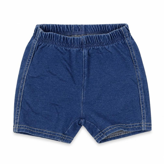 Front view of Preworn Baby Blue Cotton Cropped Trousers, size 12, Months Pullover