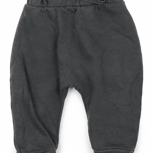 George Boys Grey  Cotton Sweatpants Trousers Size 9-12 Months  Drawstring